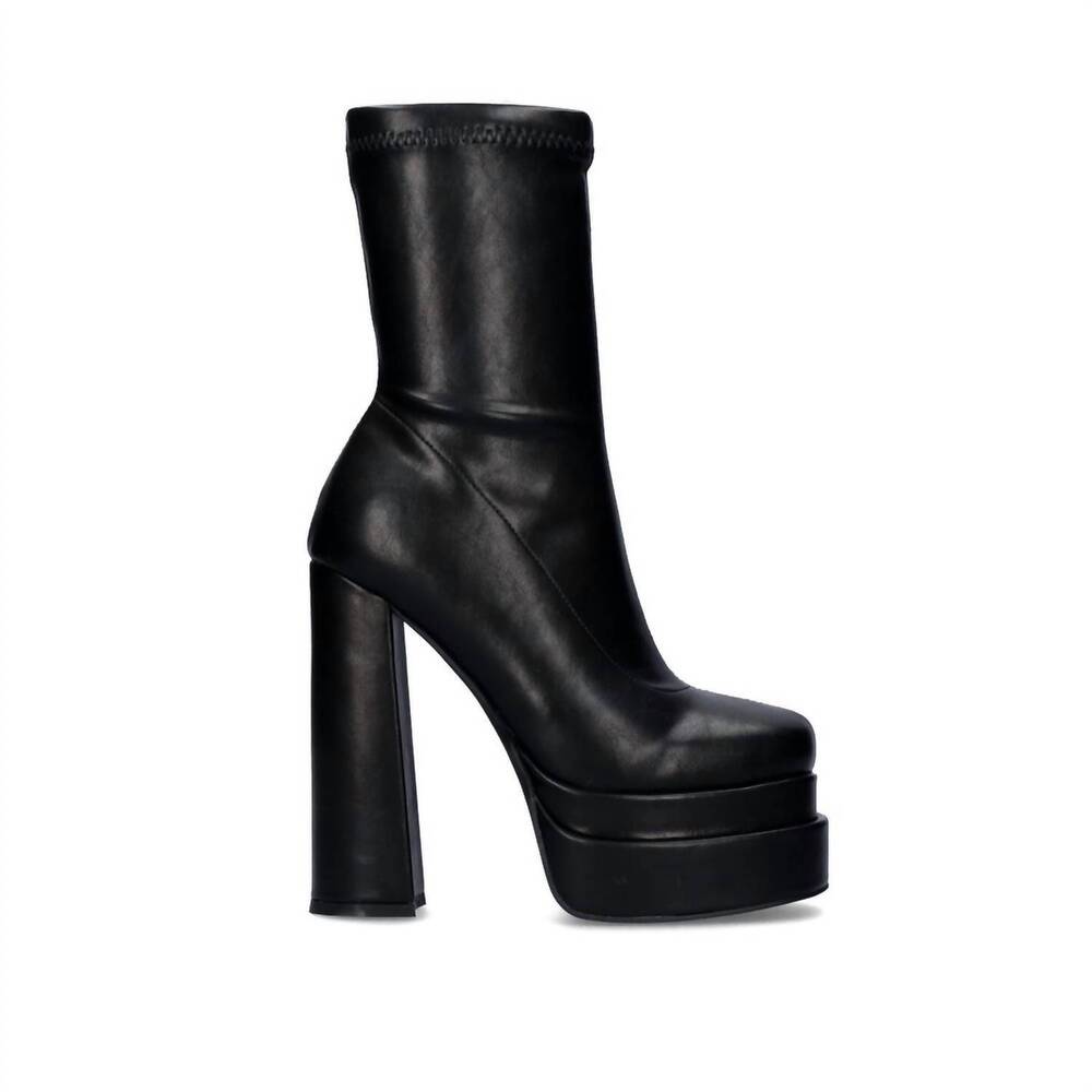 NEW EXE women's block heeled platform bootie in black